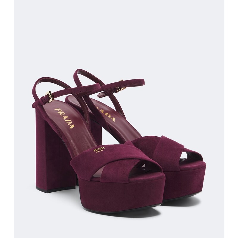 Prada Suede platform sandals