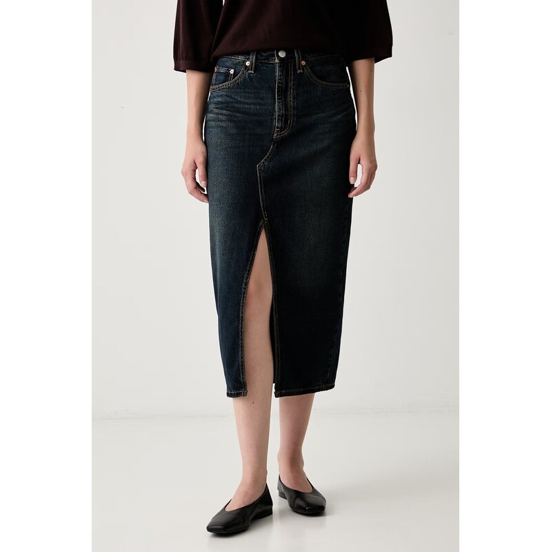 Levis sukně džínová DECON SLIT MIDI