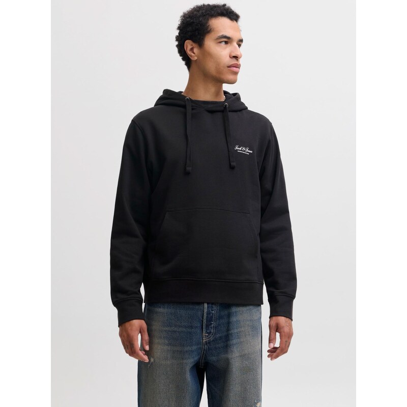 JACK & JONES Mikina JJEARCHIVE černá / bílá