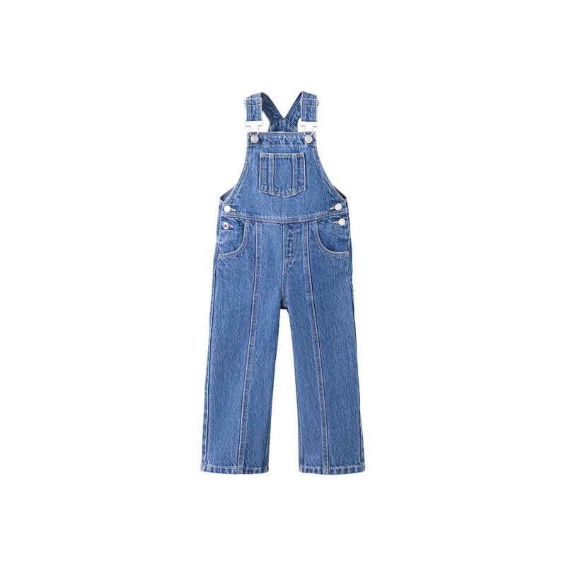MANGO KIDS Laclové kalhoty EMILLE modrá džínovina