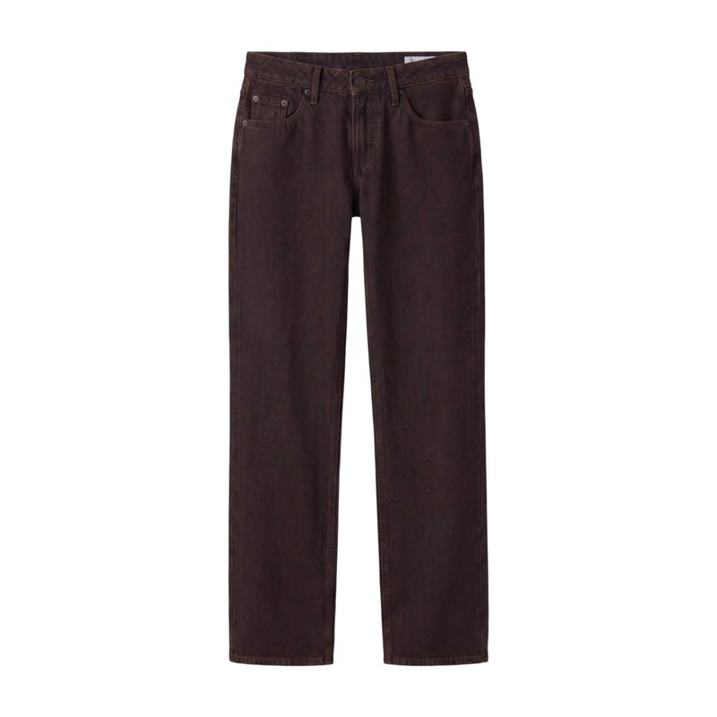 LEVIS  Džíny LOW STRAIGHT tmavě hnědá