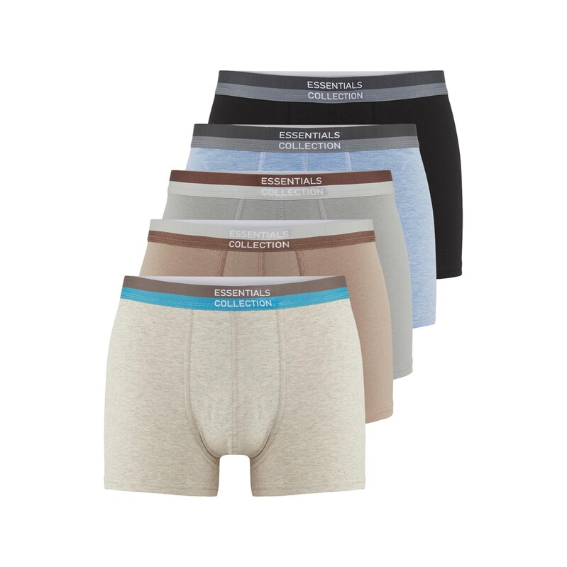 Trendyol Boxerky světlemodrá / brokátová / šedá / režná / černá