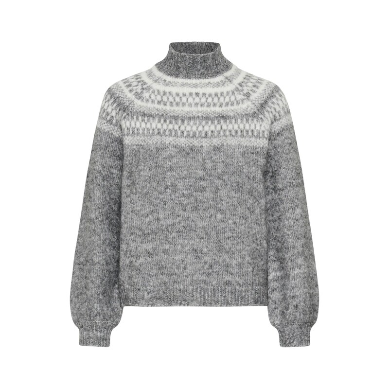 Kaffe Svetr KAGerda šedá / offwhite