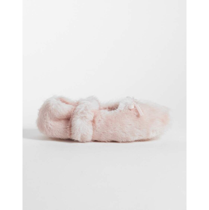 Boux Avenue cosy strap over ballet slippers in pink