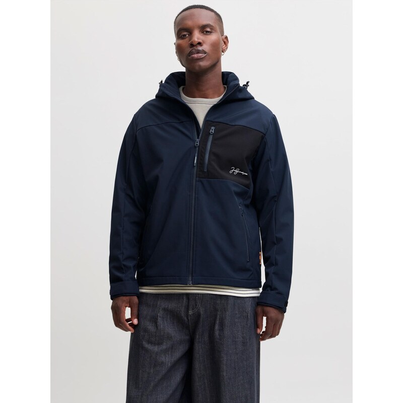 JACK & JONES Přechodná bunda JJLUPO tmavě modrá / černá