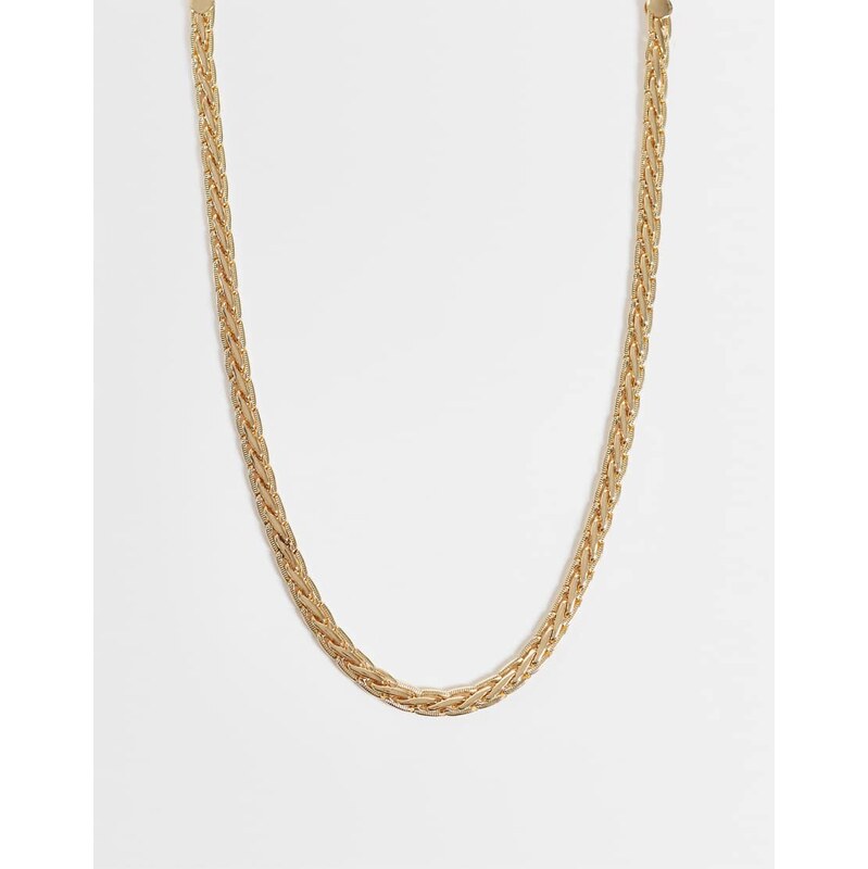 ASOS DESIGN necklace with vintage-style chain in gold tone