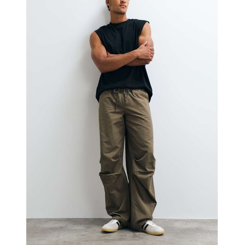 Liquor N Poker japanese embroidered parachute trousers in dark