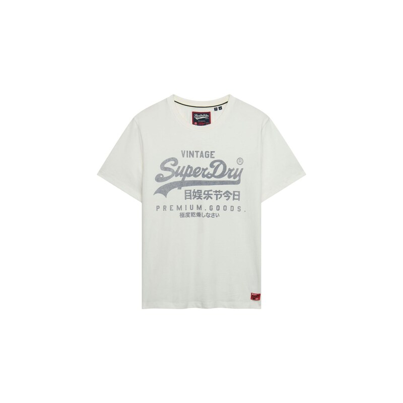 Superdry & Co Tričko CLASSIC krémová / safírová