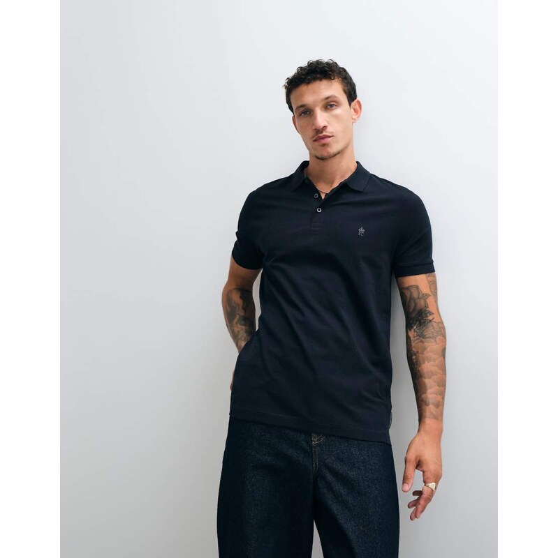 French Connection regular fit polo shirt in navy