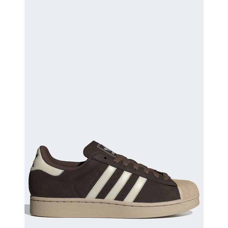 adidas Originals Superstar ii shoes in aurora coffee / off white