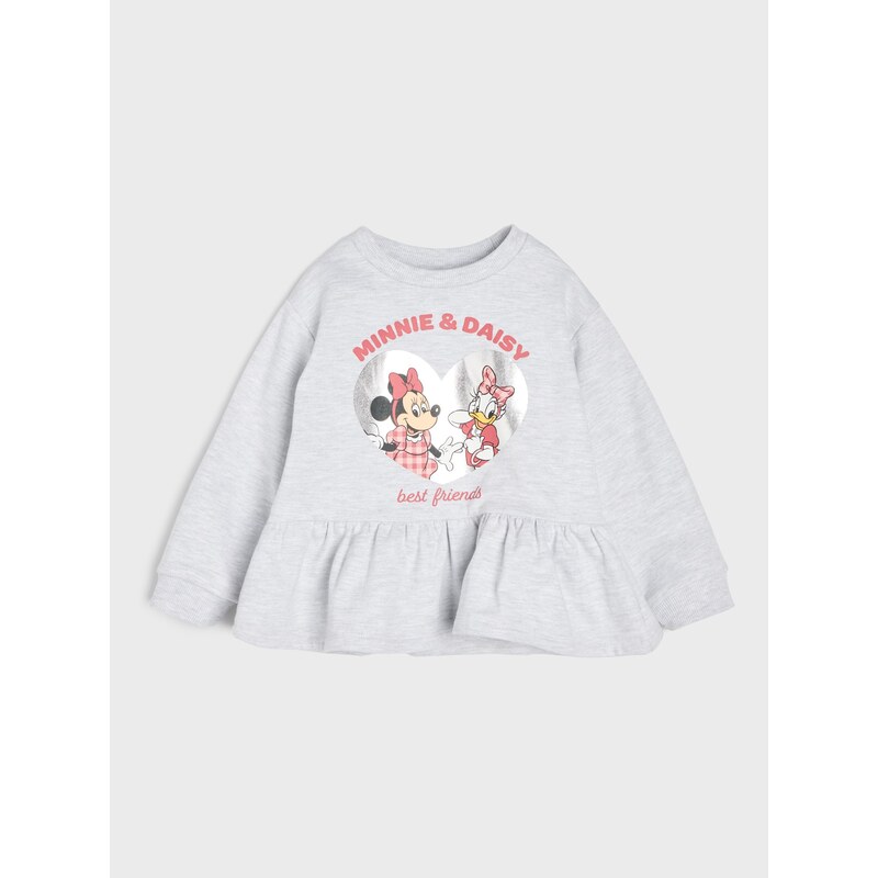 Sinsay - Mikina crewneck s potiskem a volánkovým lemem Minnie