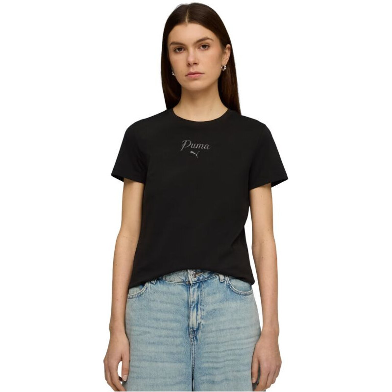 Dámské tričko Puma ESS Script Tee černé 691760 01