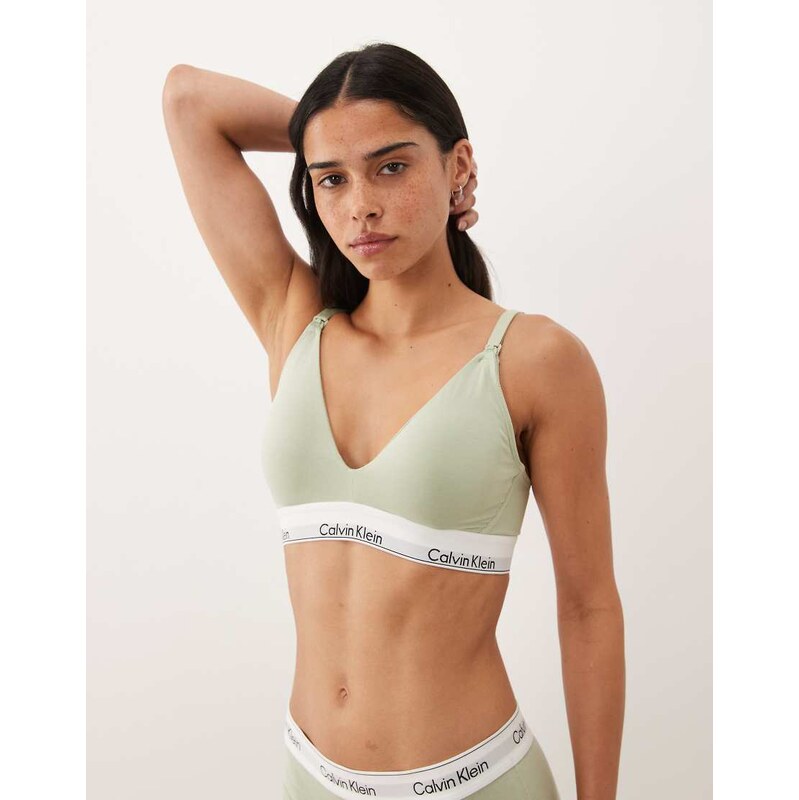 Calvin Klein Icon Cotton Modal maternity lightly lined triangle