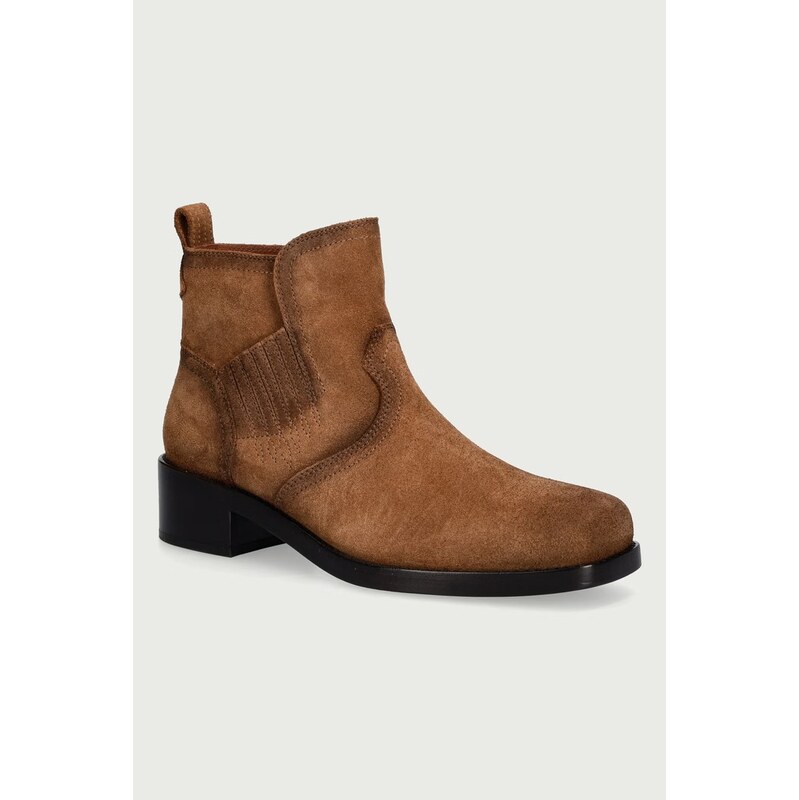 Zadig&Voltaire kotníkové boty dámské semišové Igata Suede