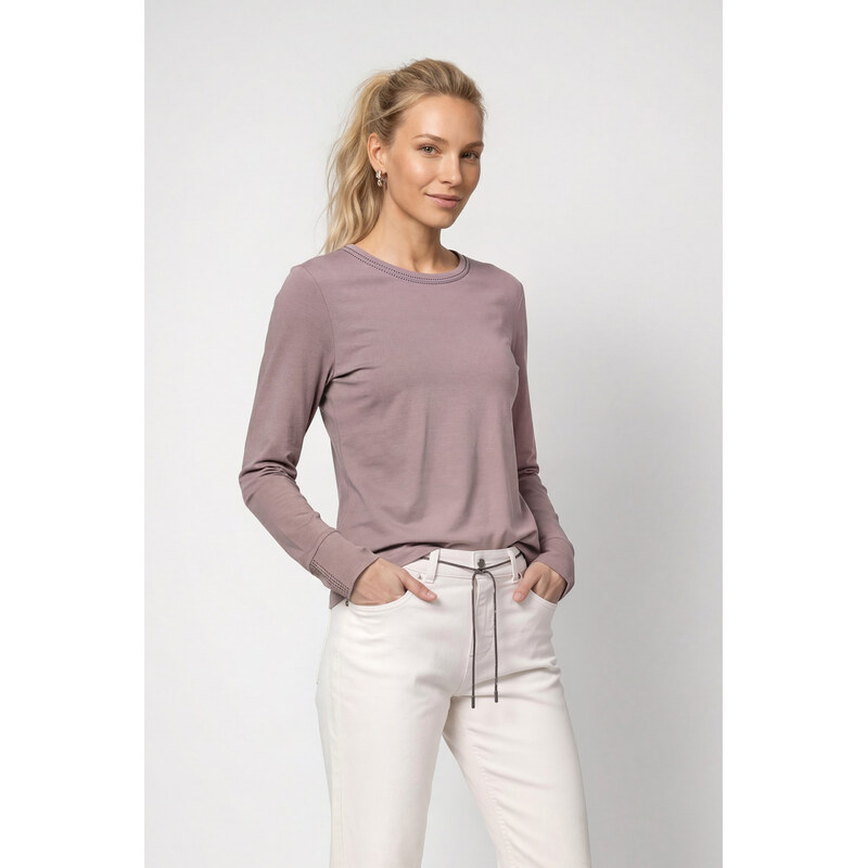 Nadčasové dámské triko Monari SOFT BEAUTY 810053 taupe