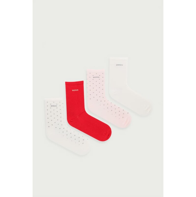 BOSS ponožky dámské s bavlnou 4P RS Gift Shine 4-pack
