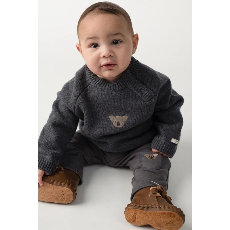 Donsje svetr dětský z merino vlny Sibbe Merino Wool Sweater Koala 117464053