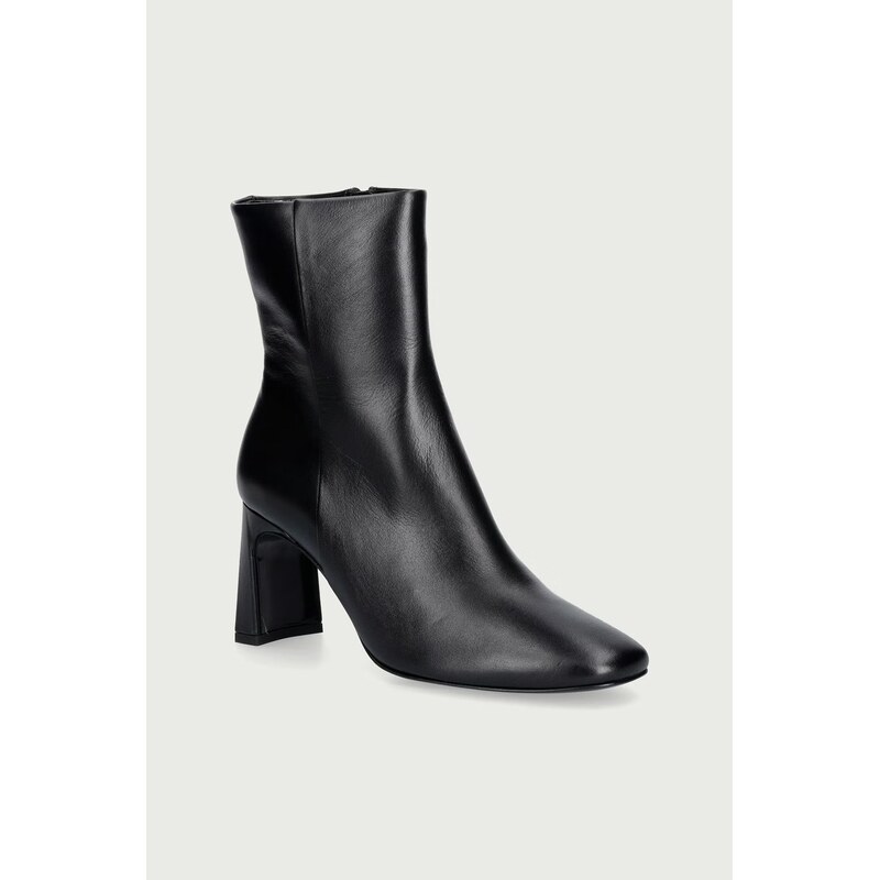 Souliers Martinez kotníkové boty na sloupku dámské kožené KAROL