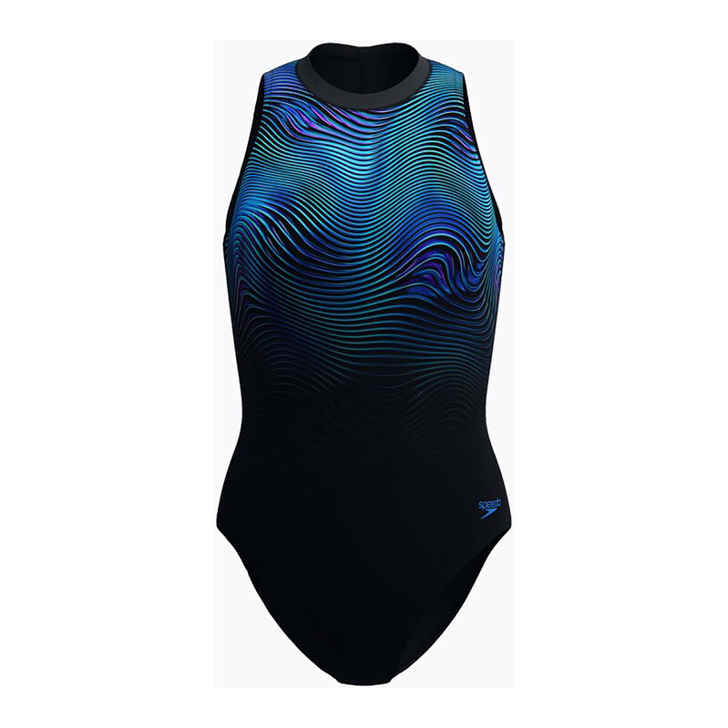 Dámské jednodílné plavky Speedo Print Hydrasuit anthracite