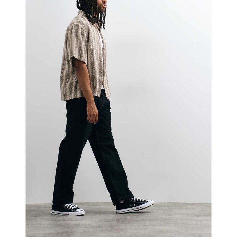 Jack & Jones Alex cotton trousers in black