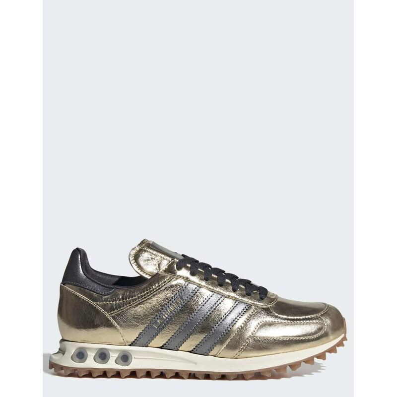 adidas Originals La trainer OG trainers in gold metallic and
