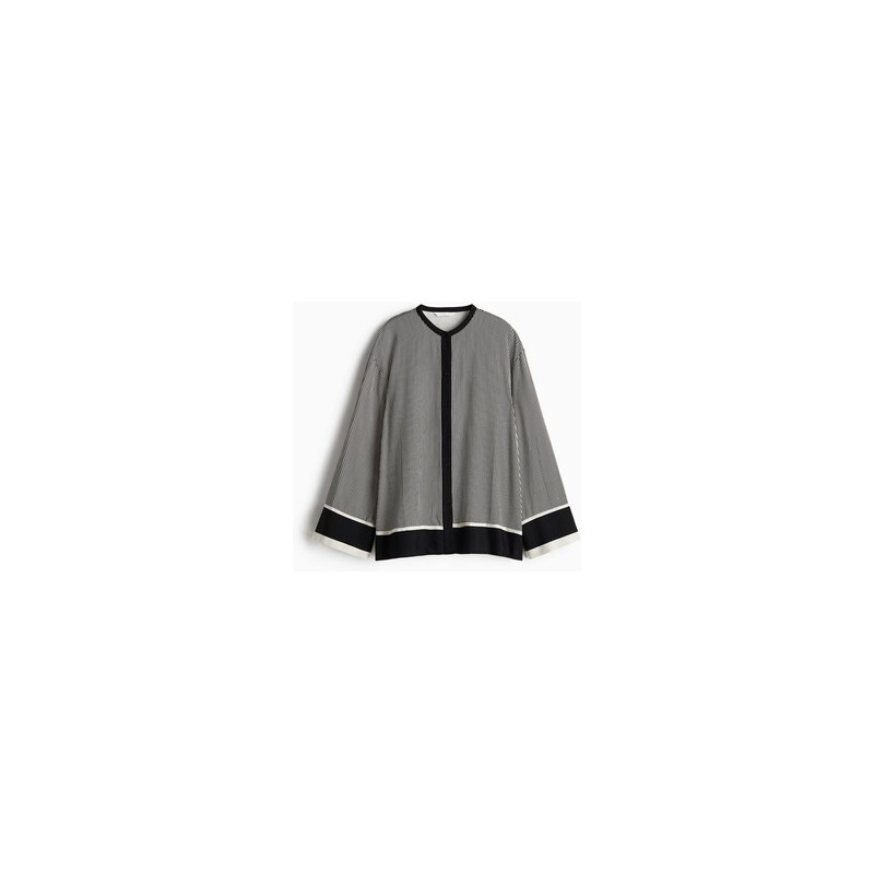 H&M - Košile Loose Fit - Černá/Proužky