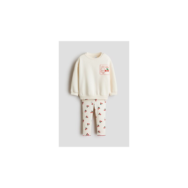 H&M - Dvoudílná bavlněná soupravas potiskem - Cream/Miffy