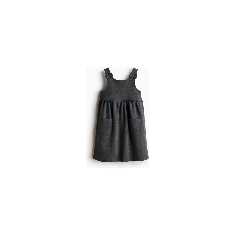 H&M - Školní šaty pinafore - Tmavě Šedý Melír