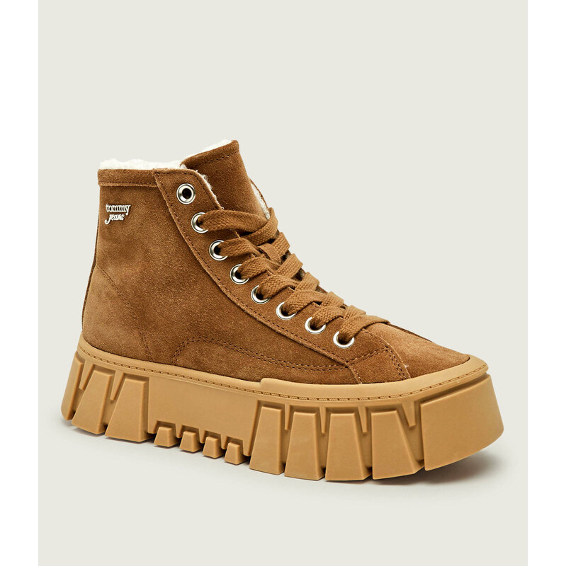 Tommy Jeans Ohřívá tenisky | semiš | shearling