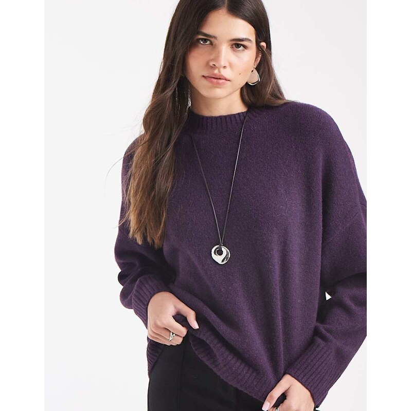 Vero Moda soft o-neck jumper in purple
