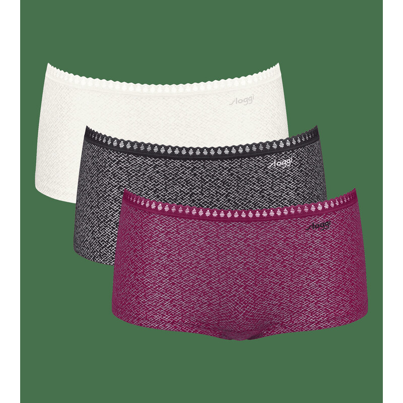 sloggi GO Crush Short C3P - Black Combination - SLOGGI Black