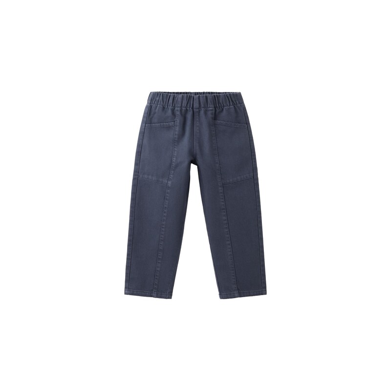 MANGO KIDS Kalhoty SEAMS námořnická modř