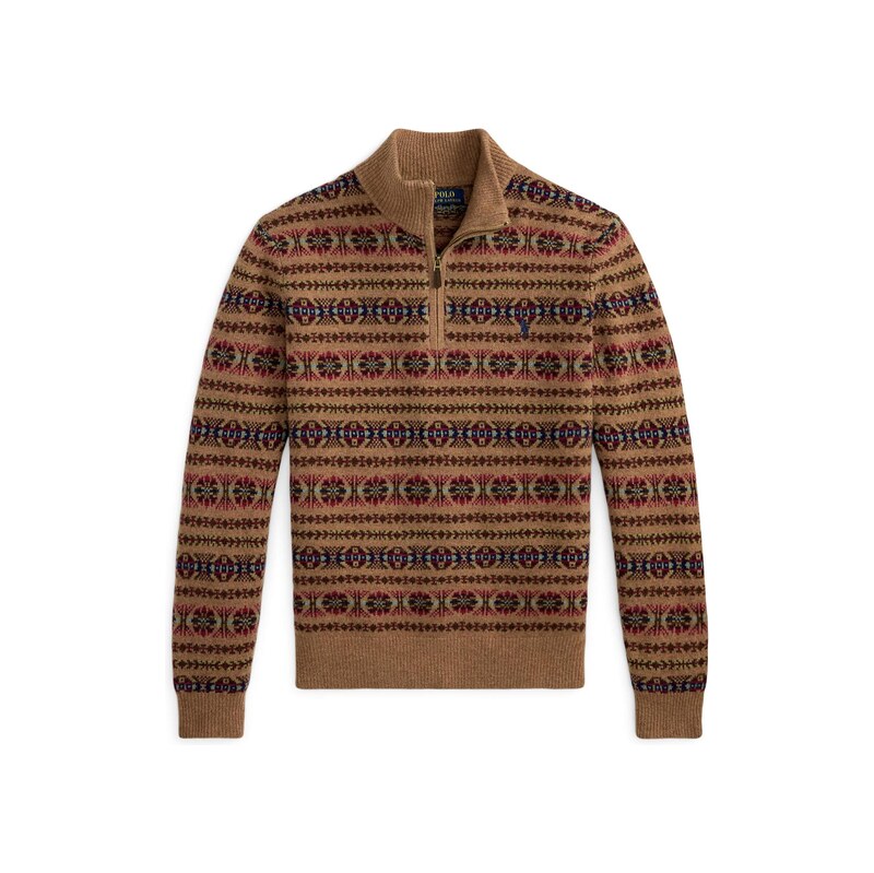 Polo Ralph Lauren Svetr béžová / námořnická modř / hnědá /
