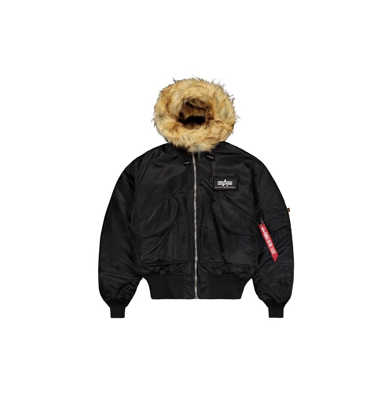 ALPHA INDUSTRIES Zimní bunda 45P černá / bílá