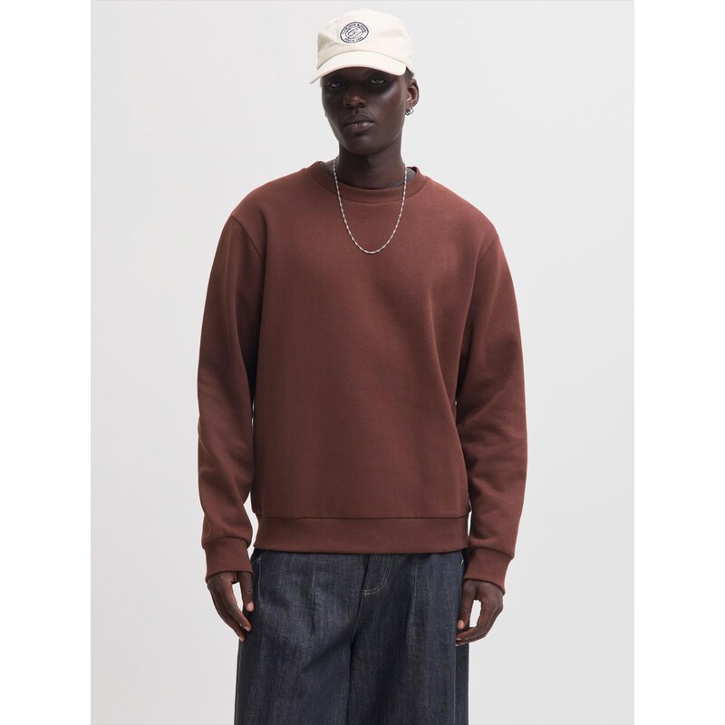 JACK & JONES Mikina JJEBRADLEY čokoládová