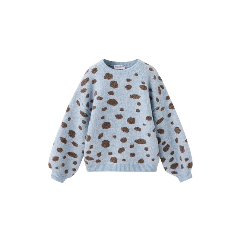MANGO KIDS Svetr DALMAB světlemodrá / hnědá