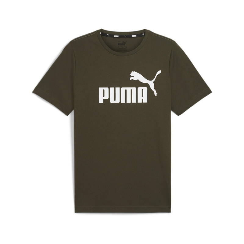 PUMA Pánské tričko s logem Essentials PUMA Dark Olive Green