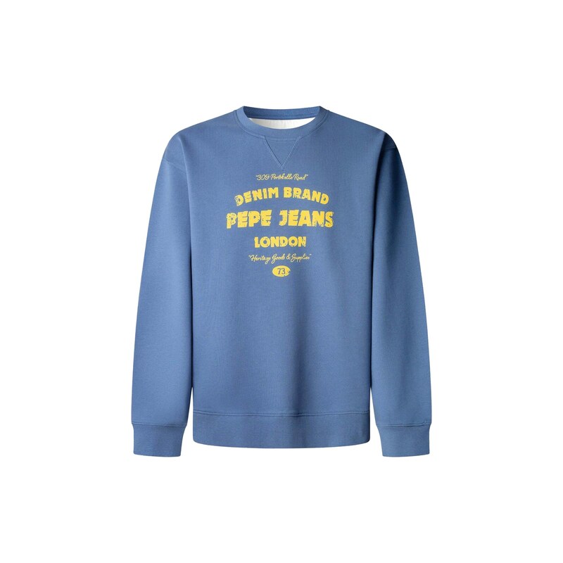 Pepe Jeans Mikina JAXON modrá / žlutá