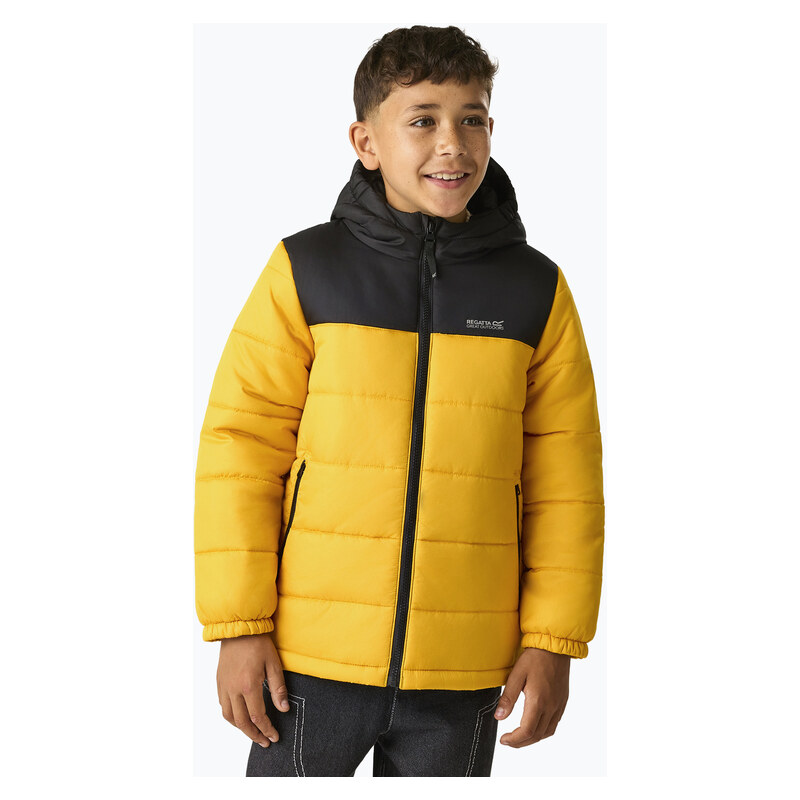 Dětská zateplená bunda REGATTA Lofthouse black/mustard