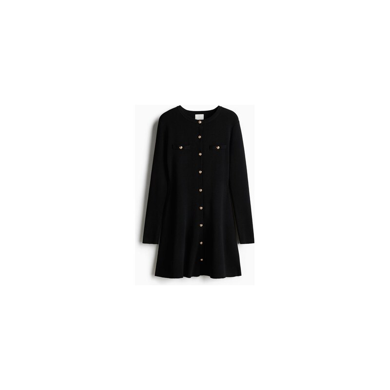 H&M - Pletené šaty - Černá