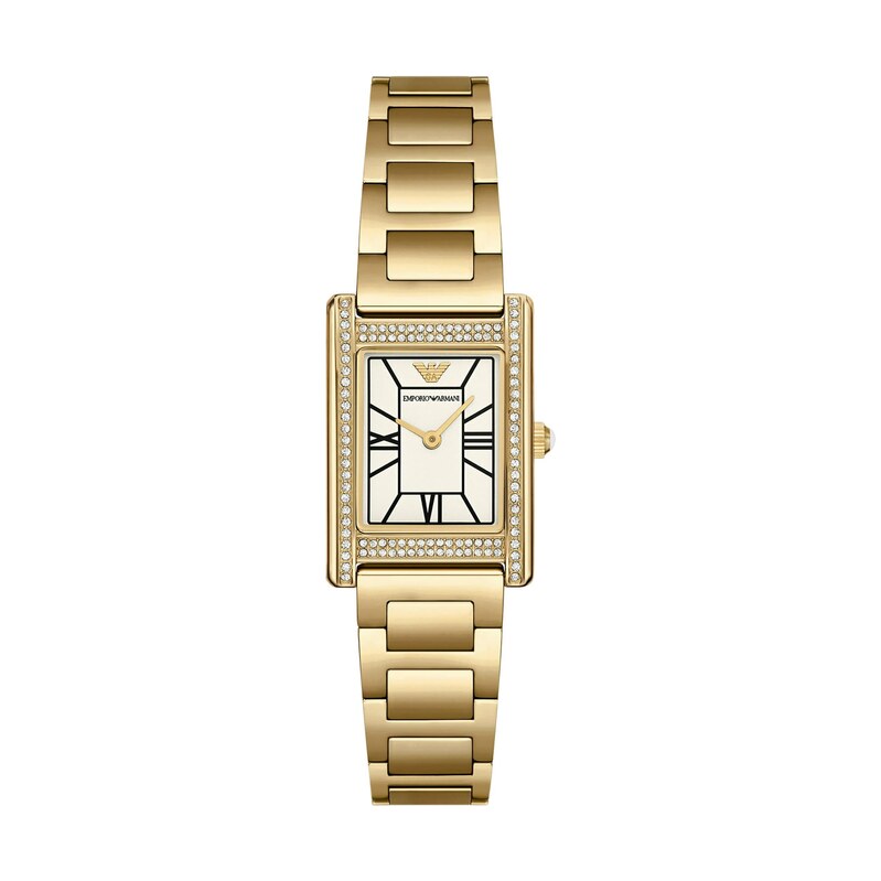 Emporio Armani Analogové hodinky zlatá / bílá