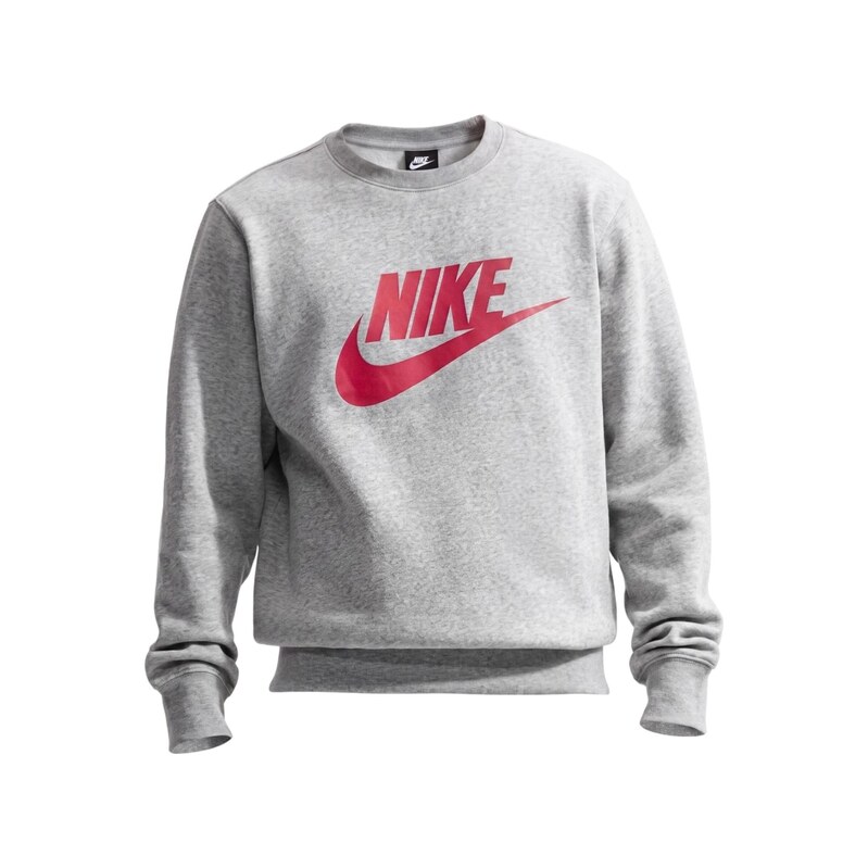 Nike Sportswear Mikina CLUB šedý melír / červená