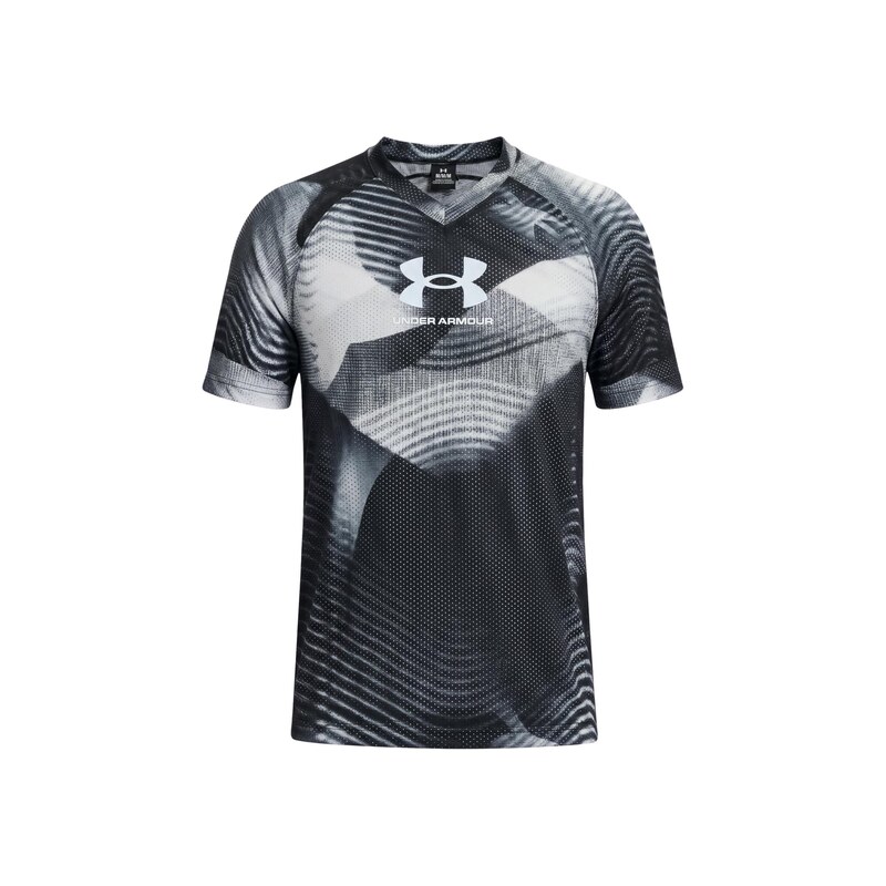 UNDER ARMOUR Funkční tričko světle šedá / černá / bílá