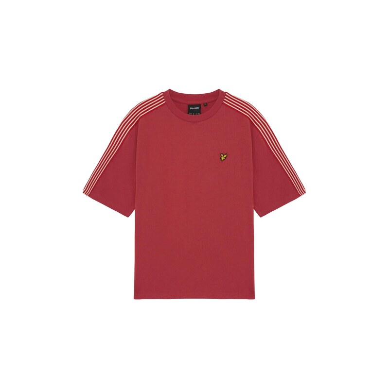 Lyle & Scott Tričko brusinková / bílá