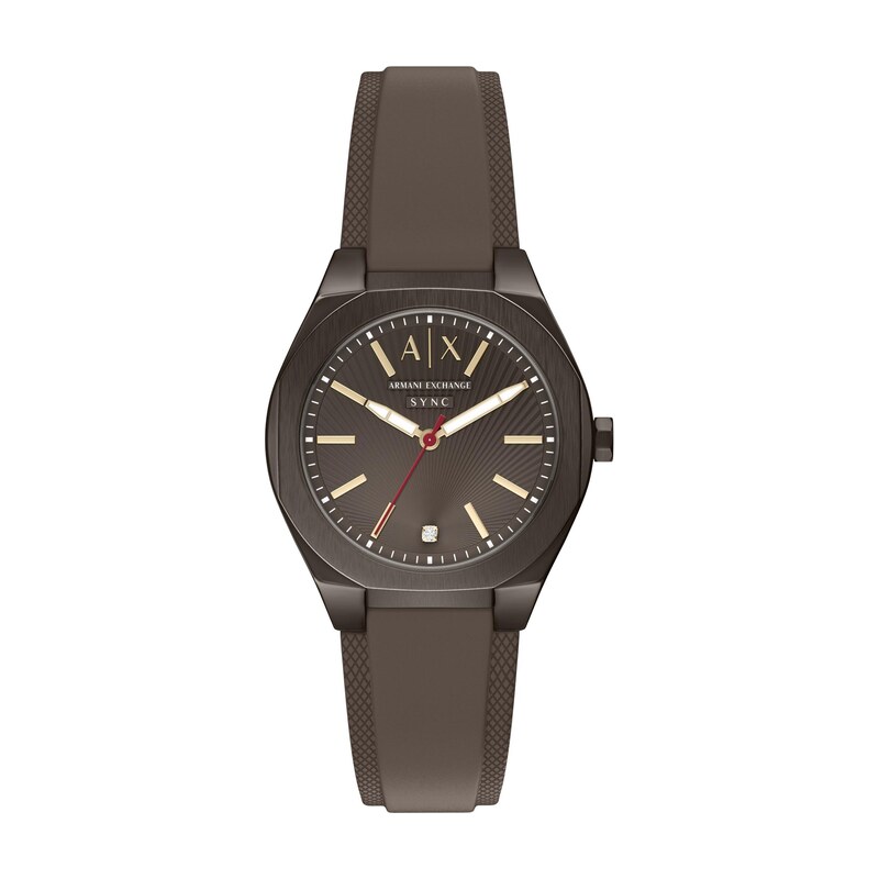 ARMANI EXCHANGE Analogové hodinky SYNC hnědá
