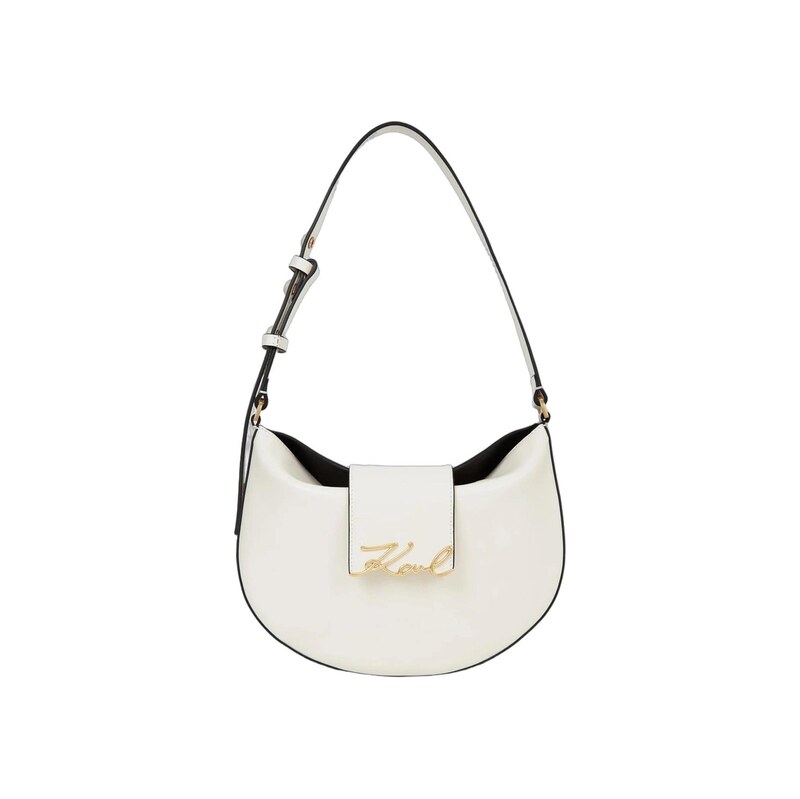 Karl Lagerfeld Kabelka Karl Lagerfeld Sac lune K/Signature Blanc