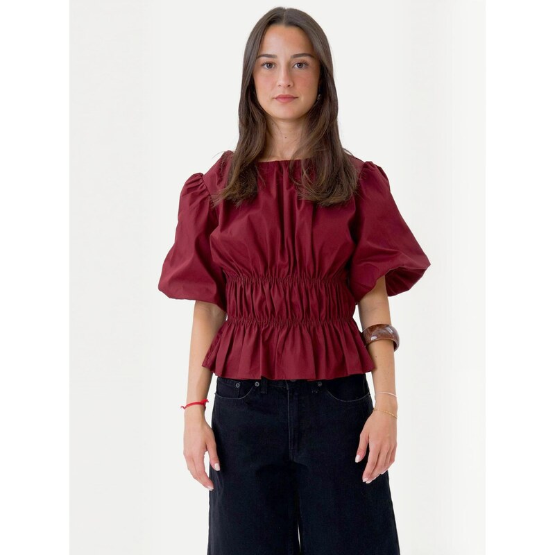 TEESHOPPEN Top  Valentina  burgundská červeň