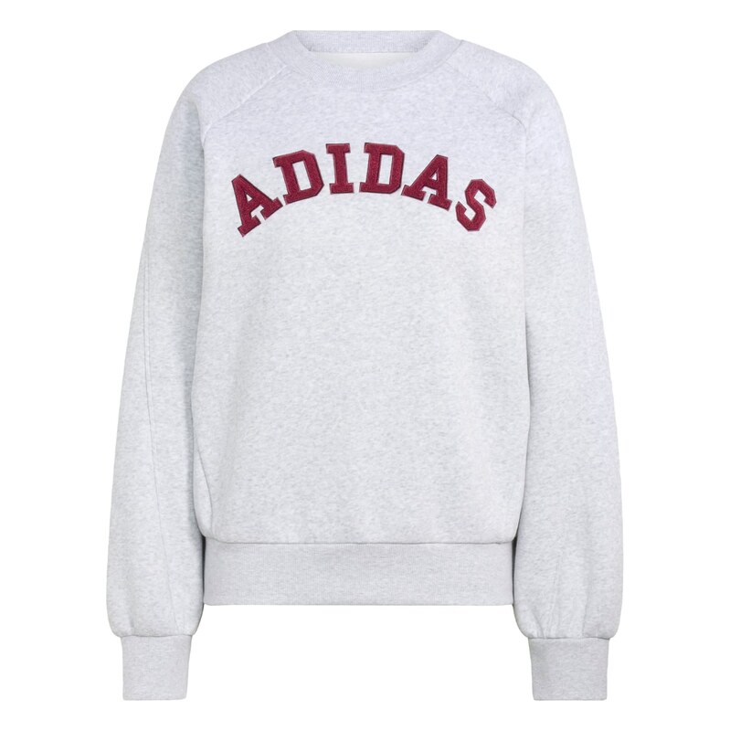 ADIDAS SPORTSWEAR Sportovní mikina světle šedá / vínově červená