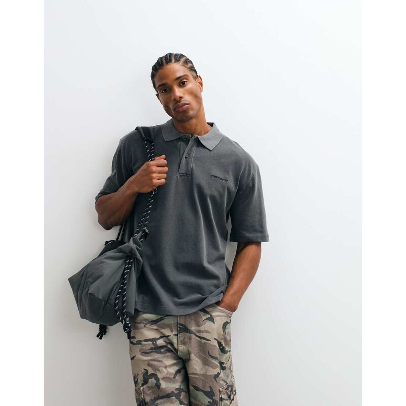 Carhartt WIP Wayne polo in washed black