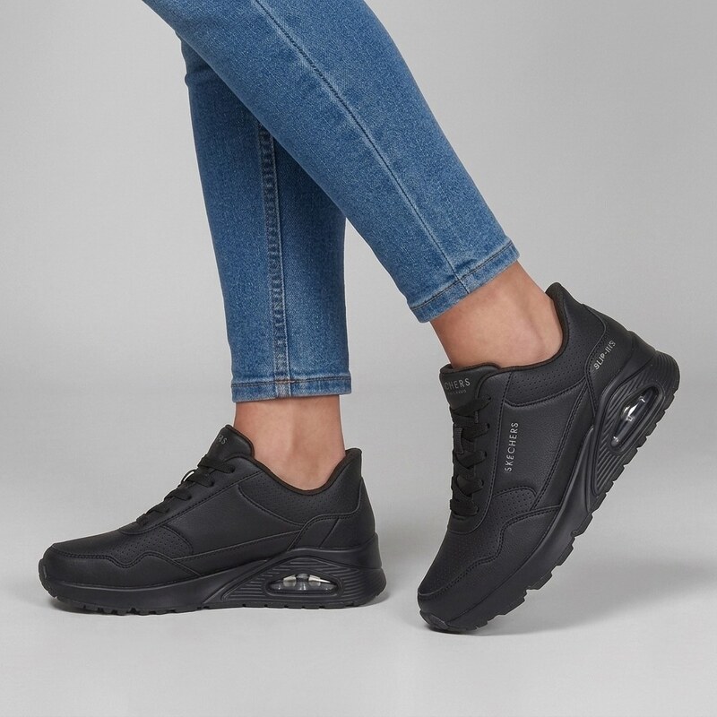 Skechers uno-banksia luxe slip-ins BLACK